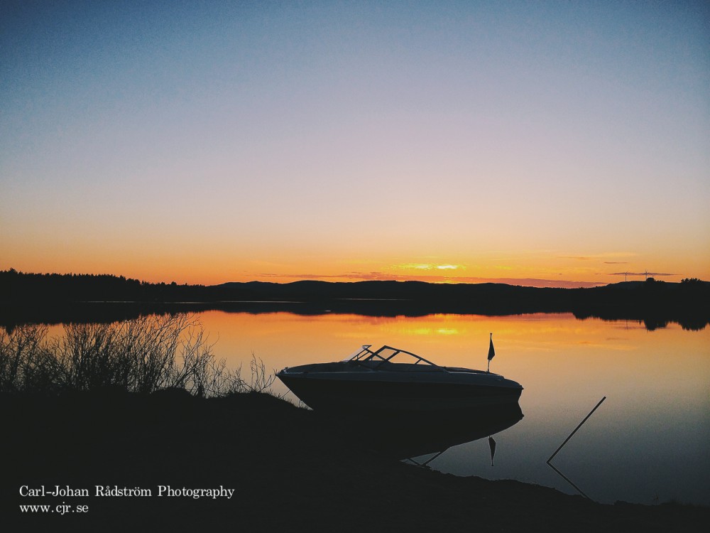 Solnedgång vid Stamsjön