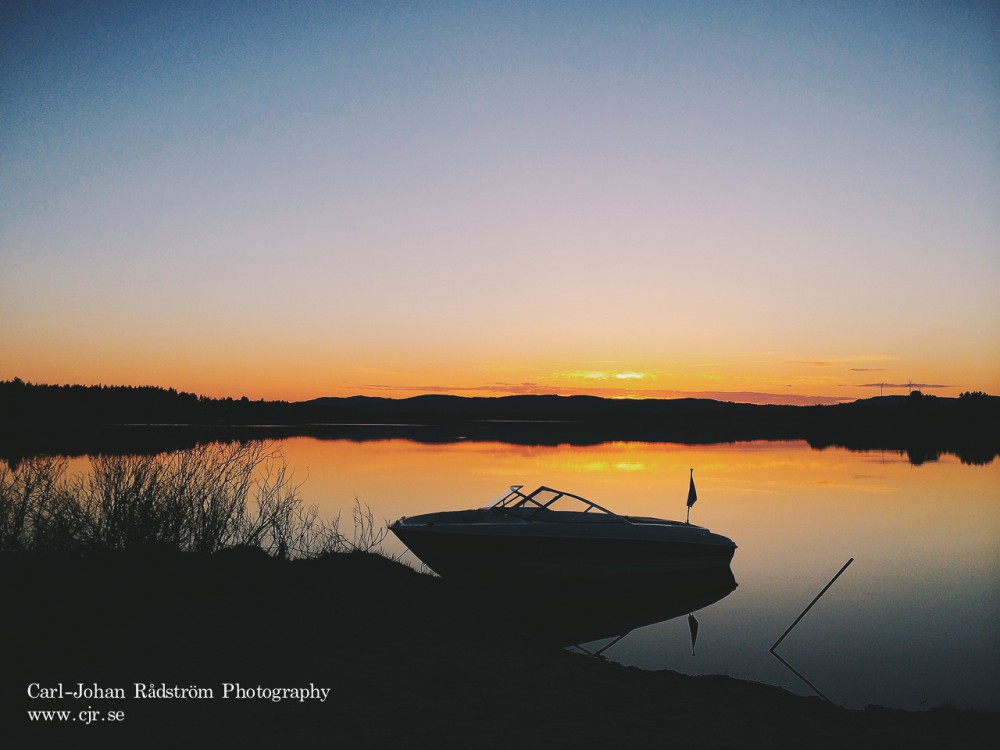 Solnedgång vid Stamsjön
